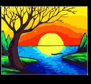 paint by number sunrise