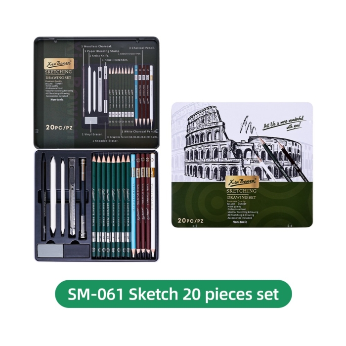 SM-061 - Artist Pencil Drawing Kit 20pcs - Image 2