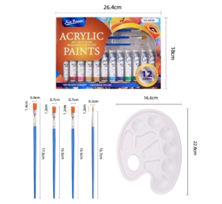 xbw acrylic paints 12pcs 1