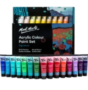 mont marte acrylic paint set 36mls x 36pcs on a white background