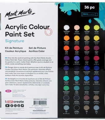 Acrylic Colour Paint Set Signature 36pc x 36ml 2