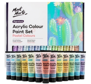 Acrylic Colour Pastel Colour Paint Set 24pc x 36ml 1