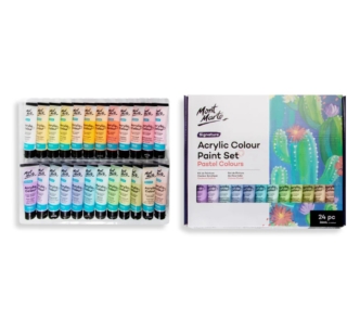 Acrylic Colour Pastel Colour Paint Set 24pc x 36ml 2