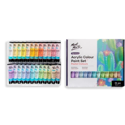 Acrylic Colour Pastel Colour Paint Set 24pc x 36ml
