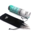 Mont Marte detail brush set collection in a mini black drawstring bag on a white background