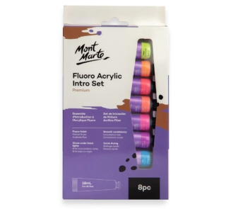 Fluoro Acrylic Paint Intro Set Premium 8pc x 18ml 1