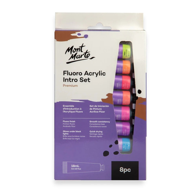 Home 73 Fluoro Acrylic Paint Intro Set Premium 8pc x 18ml 1
