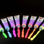 Fluoro acrylics intro set 8 colours on a black background