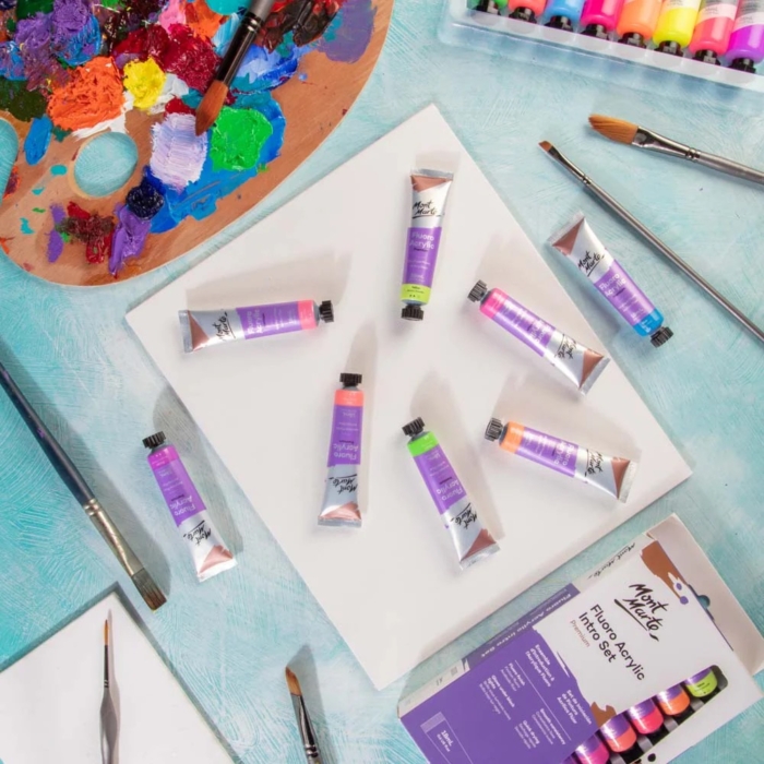 Fluoro Acrylic Paint Intro Set Premium 8pc x 18ml - Image 4
