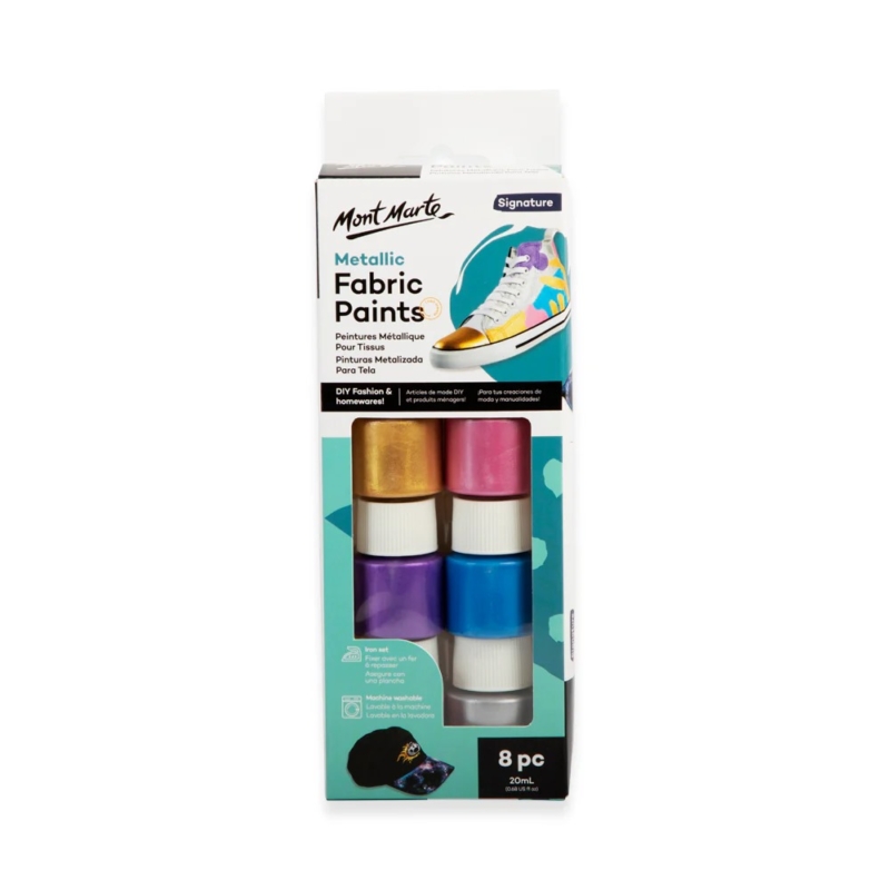 Metallic Fabric Paints Signature 8pc x 20ml 1
