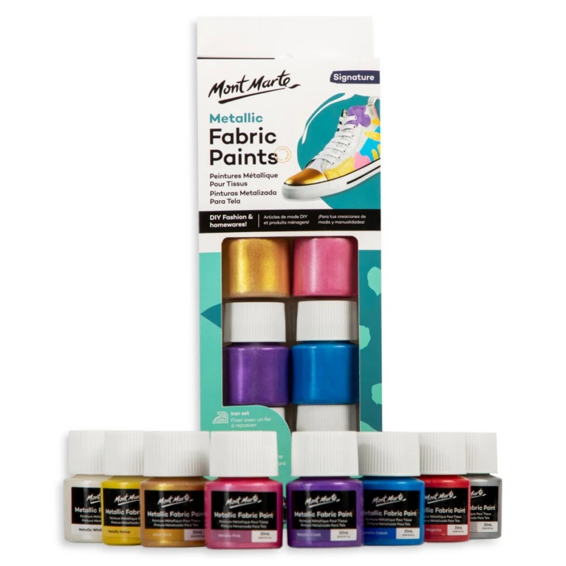 Metallic Fabric Paints Signature 8pc x 20ml 2