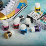 Metallic fabric paints set