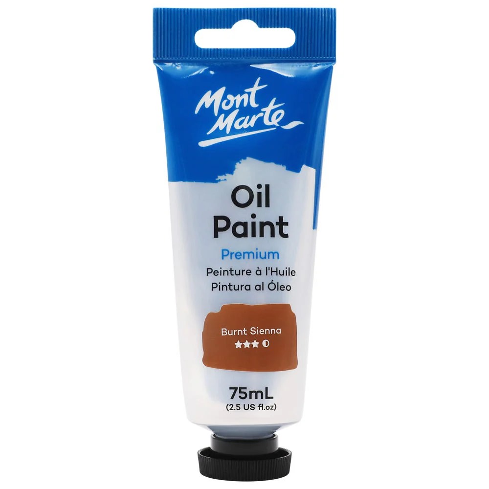 Mont Marte Oil Paints 75mls Tube - Burnt Sienna