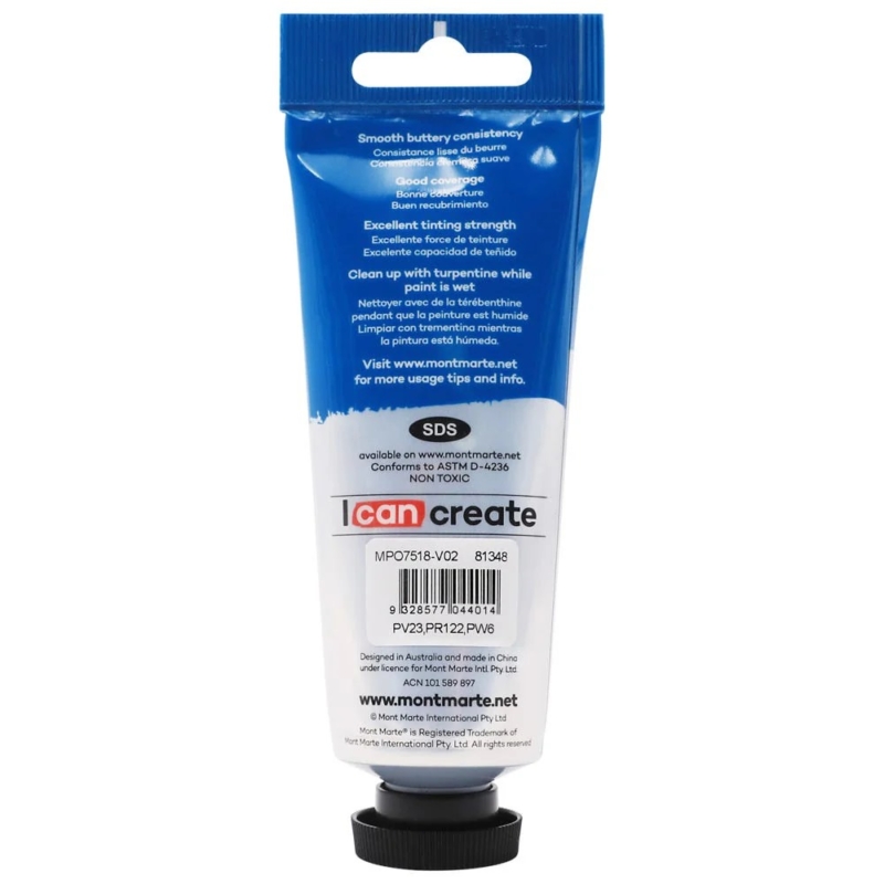 Mont marte Oil Paint 75mls Premium Burnt Sienna 2