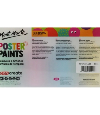 Poster Paint 250ml 4pc 8.45 US fl.oz Bright image 2