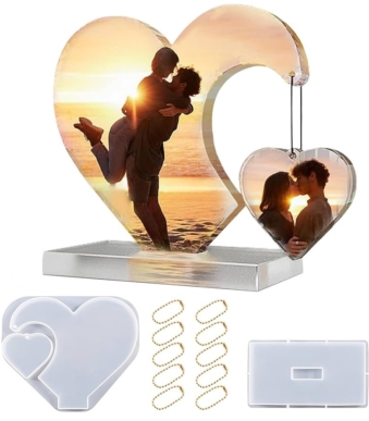 lOVE SHAPED PHOTO FRAME SILICONE MOLD XC724 46 S 2