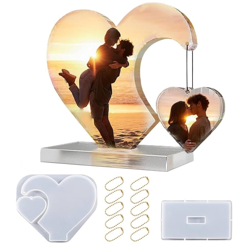 lOVE SHAPED PHOTO FRAME SILICONE MOLD XC724 46 S 2