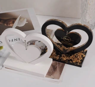 lOVE SHAPED PHOTO FRAME SILICONE MOLD XC724 6 S 1