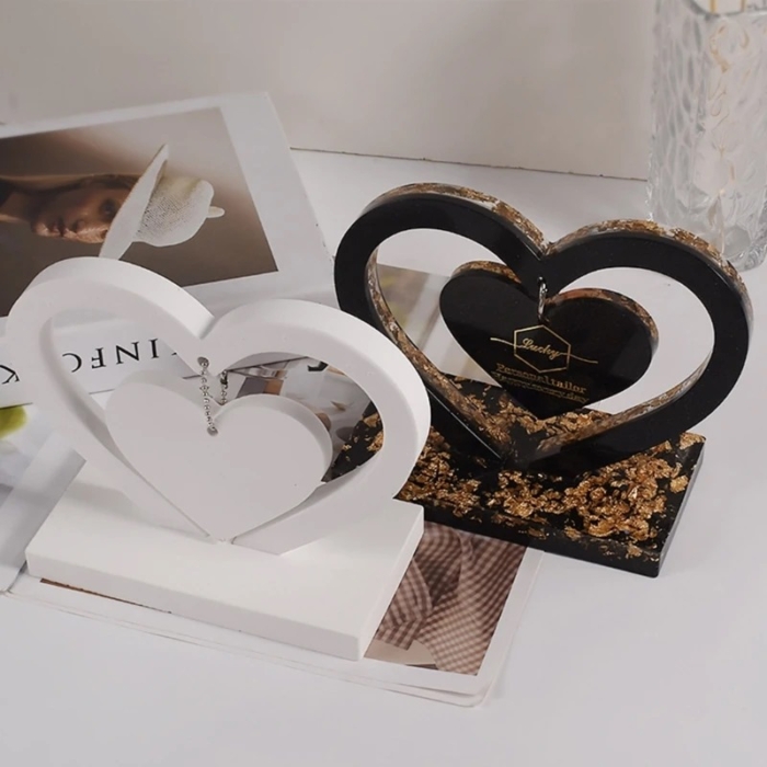 Love Shaped Photo Frame Silicone Mold XC724-6 - Image 1
