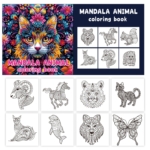 Adult and Kids Animals and Mandala Coloring Book S5 - Image 2