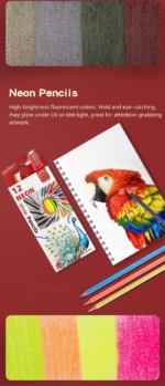 XinBowen Neon Color Pencil 12 Pcs - Image 2