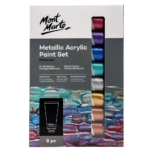 Metallic Acrylic Paint Set Premium 8pc x 36ml